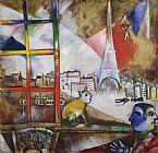 Paris Through the Window by Marc Chagall